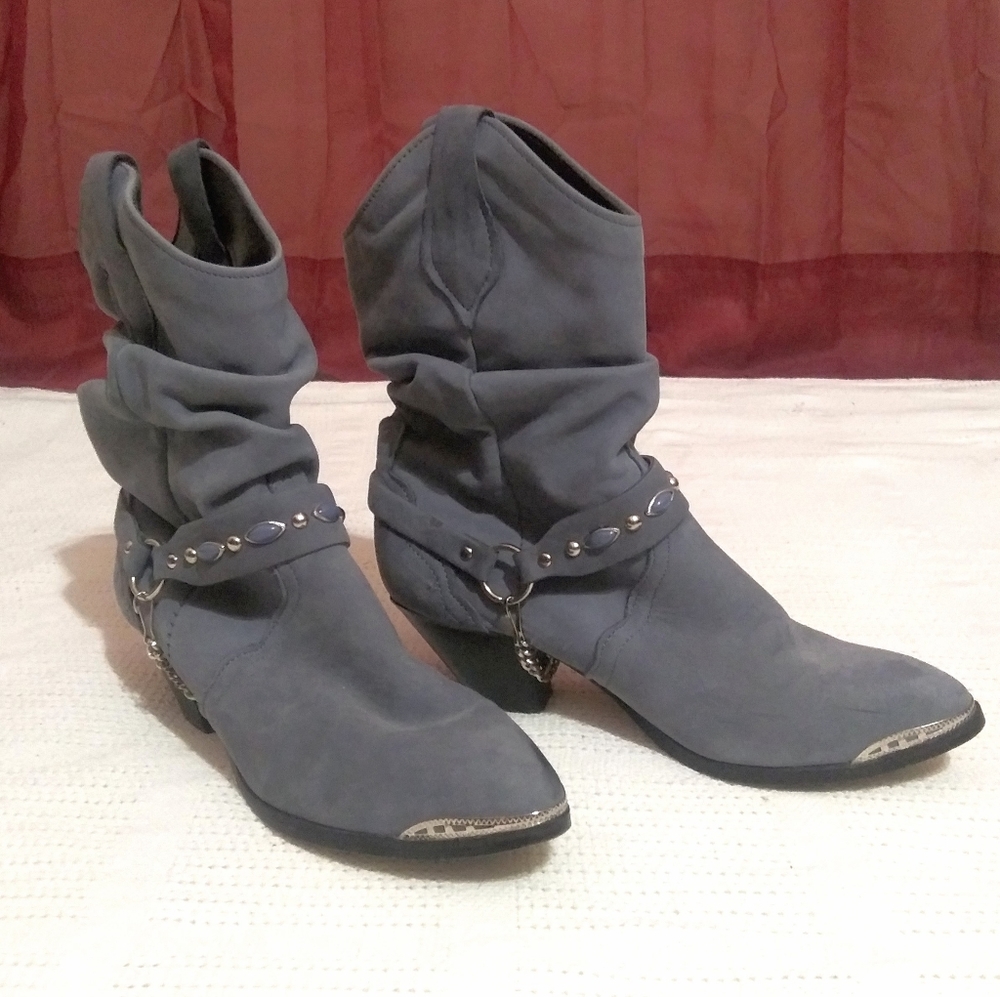 Cowgirl Boots Slouch Western Cowboy Heels Slouchy